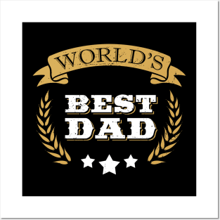 Worlds best father gift for dad sayings Posters and Art